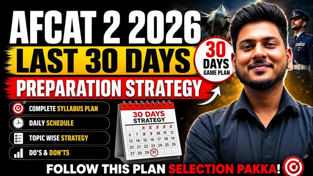 AFCAT 2 2026 | Last 30 days Preparation Plan to clear exam with 200+ Marks | Sahil Bhaiya