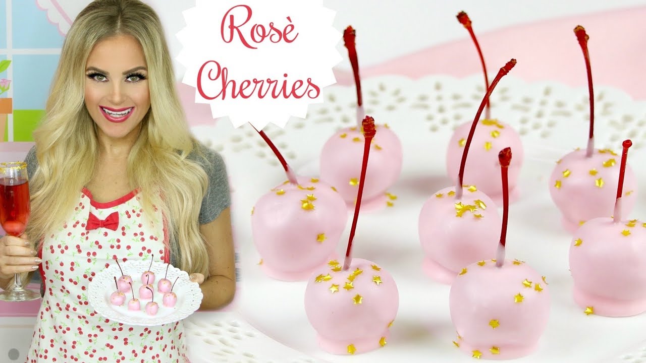 Chocolate Covered Rosé Champagne Soaked Cherries (Drunk Boozy Cherries) // Lindsay Ann