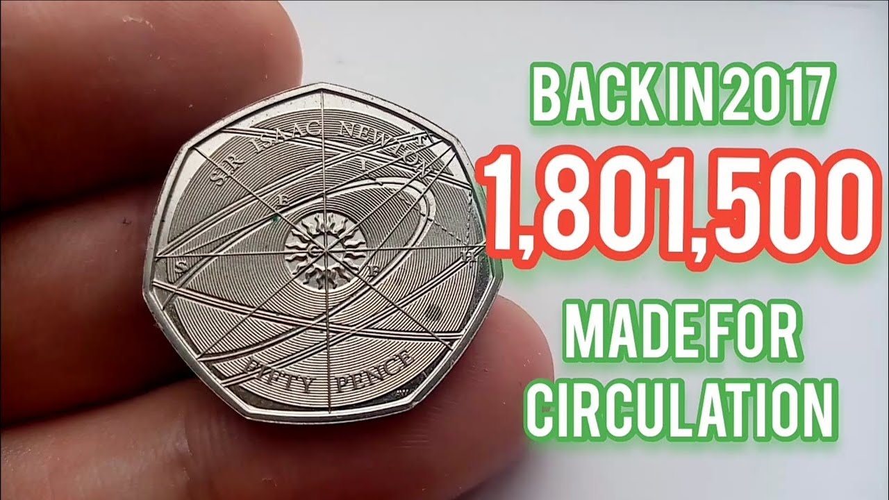 UK 2017 SIR ISAAC NEWTON 50p Coin UPDATED VALUE + REVIEW