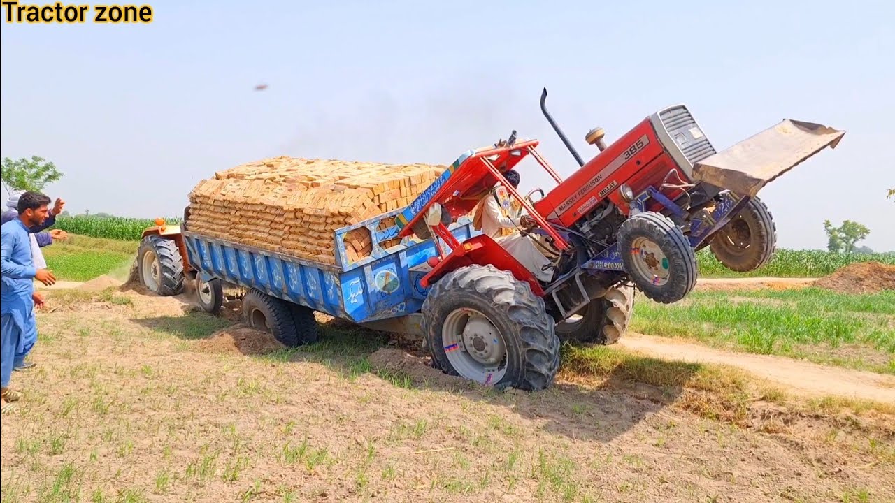 Mf 385 vs newholland ghazi power show