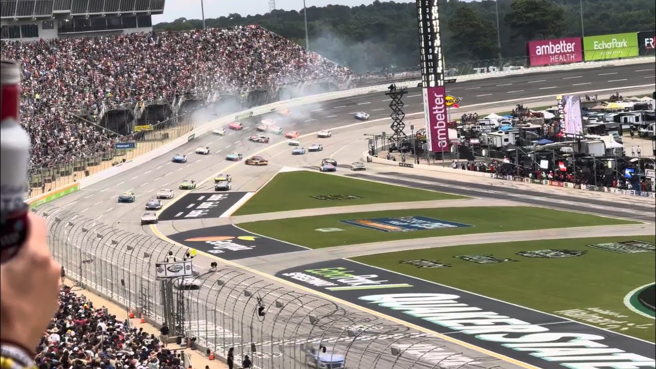 Christopher Bell, Ryan Blaney, and Other Crash - 2025 Quaker State 400 at EchoPark Speedway