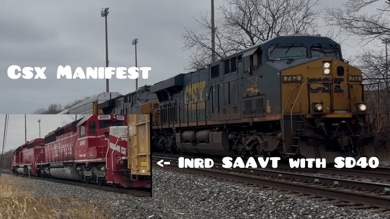 Csx Manifest and INRD SAAVT and M688 on the Indianapolis terminal 
