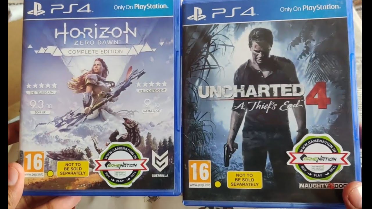 Unboxing PS4 games | Part 2 | Purchased from GameNation.in | Unchartered 4 | Horizon Zero Dawn