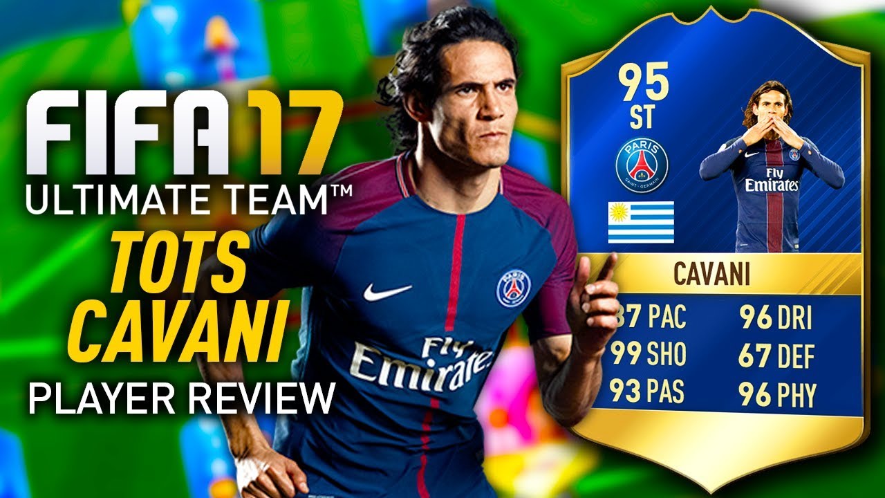 FIFA 17 TOTS CAVANI (95) *99 SHOOTING* PLAYER REVIEW! FIFA 17 ULTIMATE TEAM!