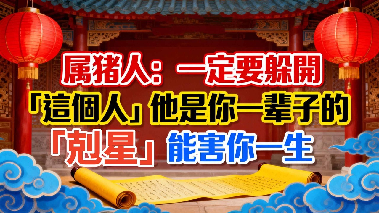 屬豬人：一定要躲開「這個人」他是你一輩子的「剋星」能害你一生