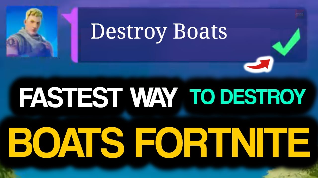 Destroy BOATS! Fastest Way to DESTROY BOATS in Fortnite!