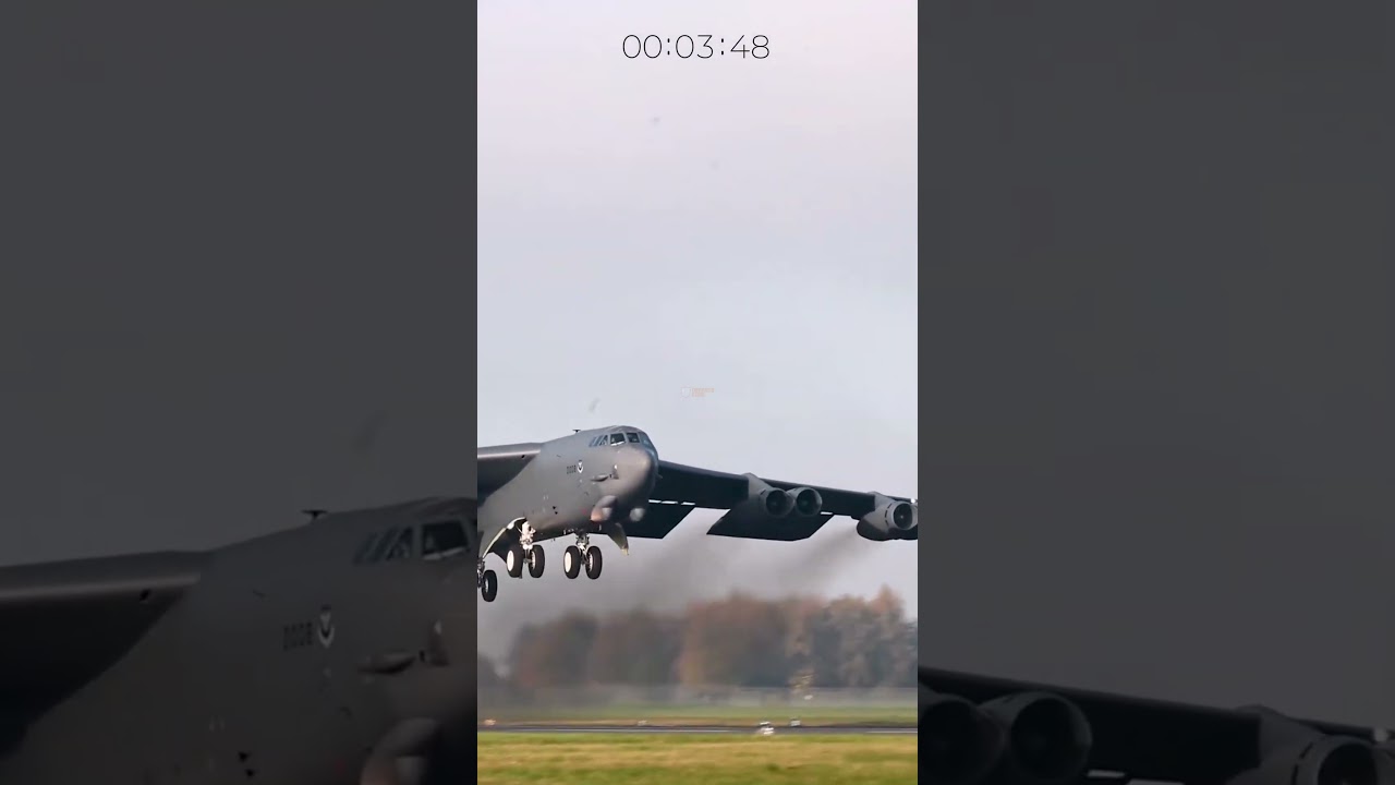 B-52 Heavy Bomber Takeoff