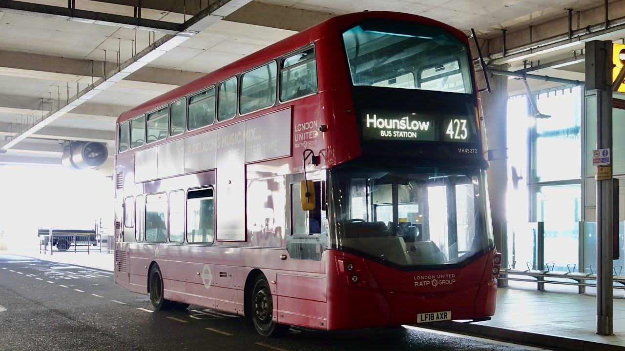 London Bus Route 423 - Hounslow to Heathrow T5 - Subtitles