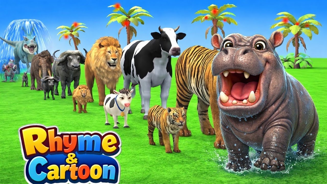 Animals Racing & Games 🦍 | Funny Video for Kids | Learn Colors