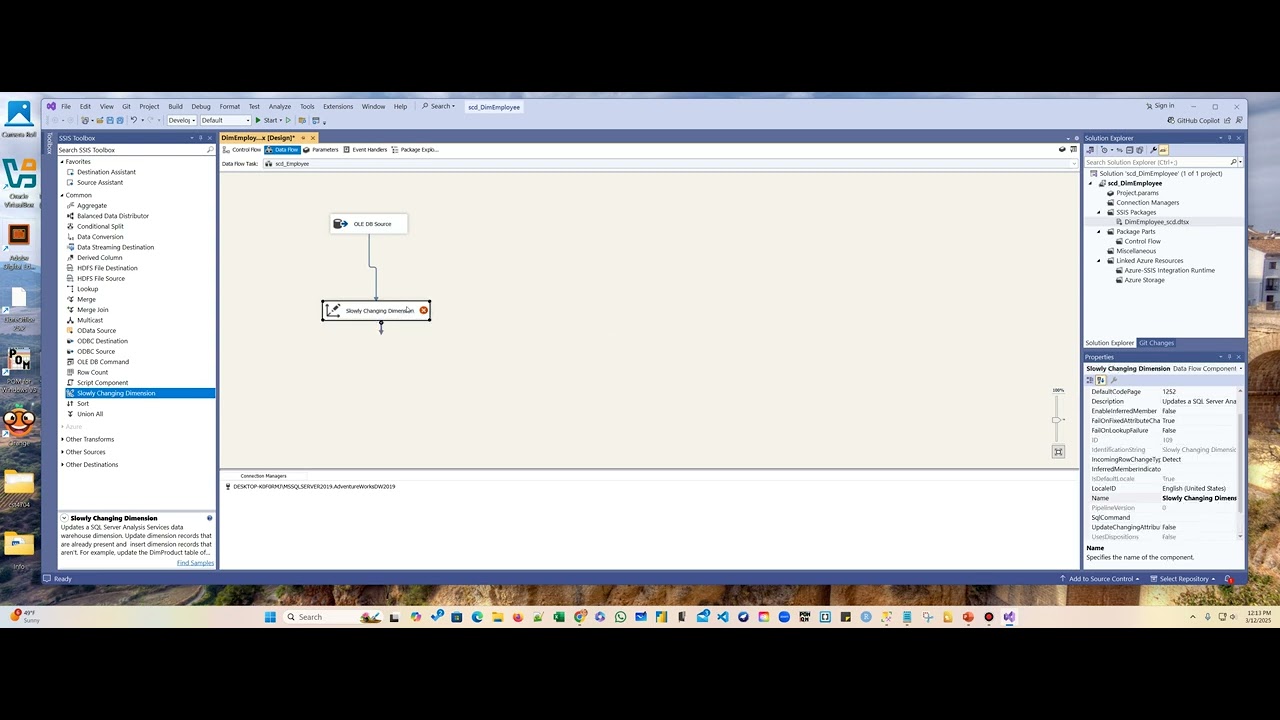 Mastering SSIS Slowly Changing Dimensions: Implementing DimEmployee in Visual Studio!