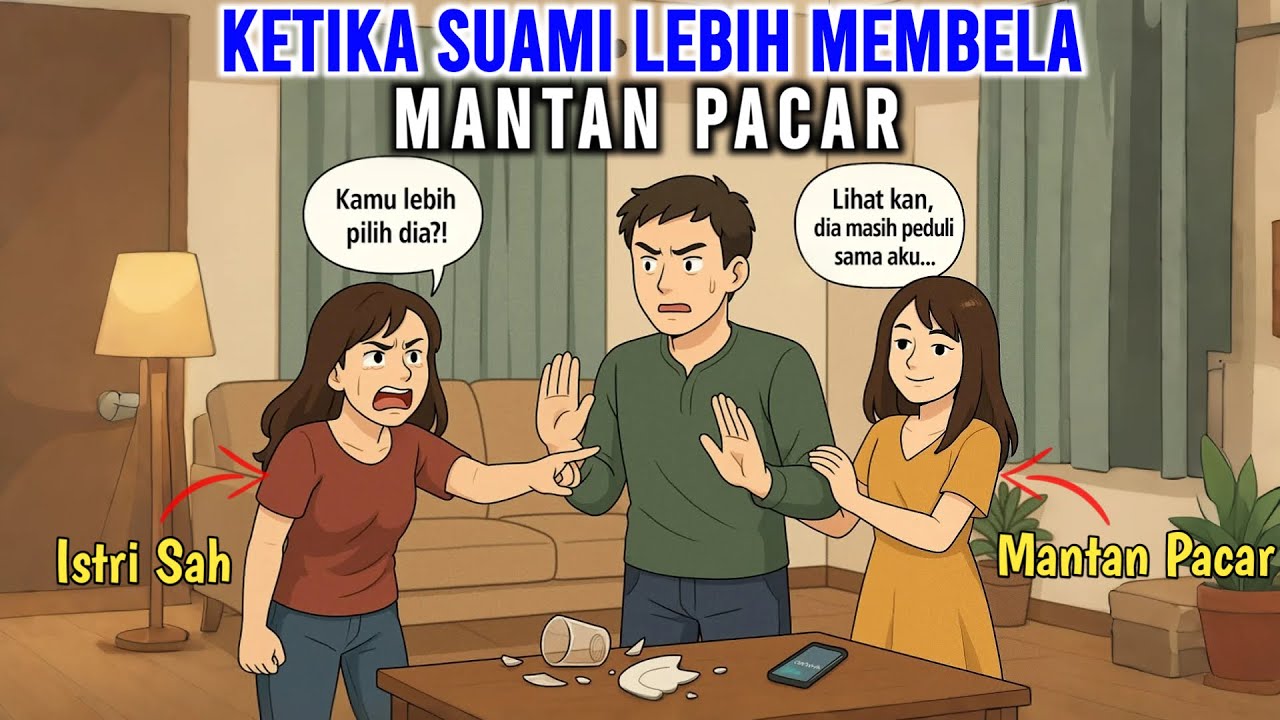 KETIKA SUAMI LEBIH MEMBELA MANTAN PACAR  | ANIMASI AZAB