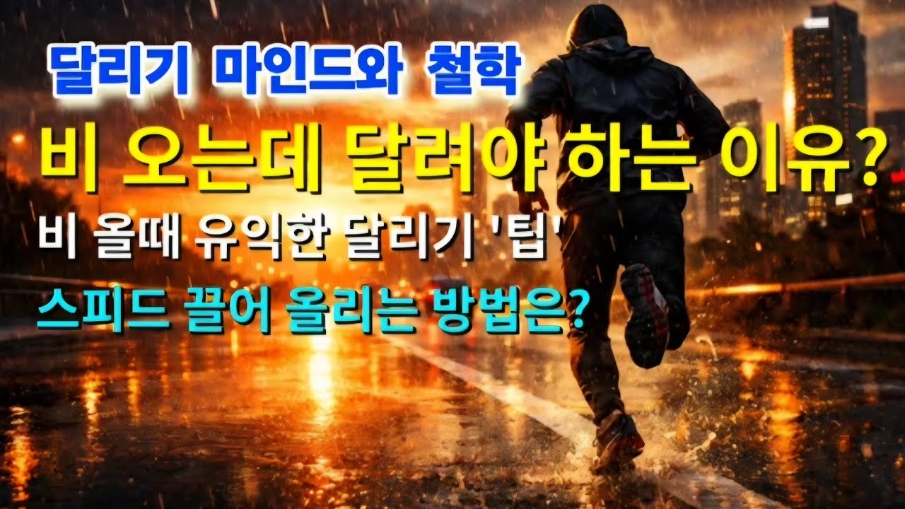 달리기 마인드와 철학, 비 오는데 달려야 하는 이유? 스피드 끌어올리는 방법