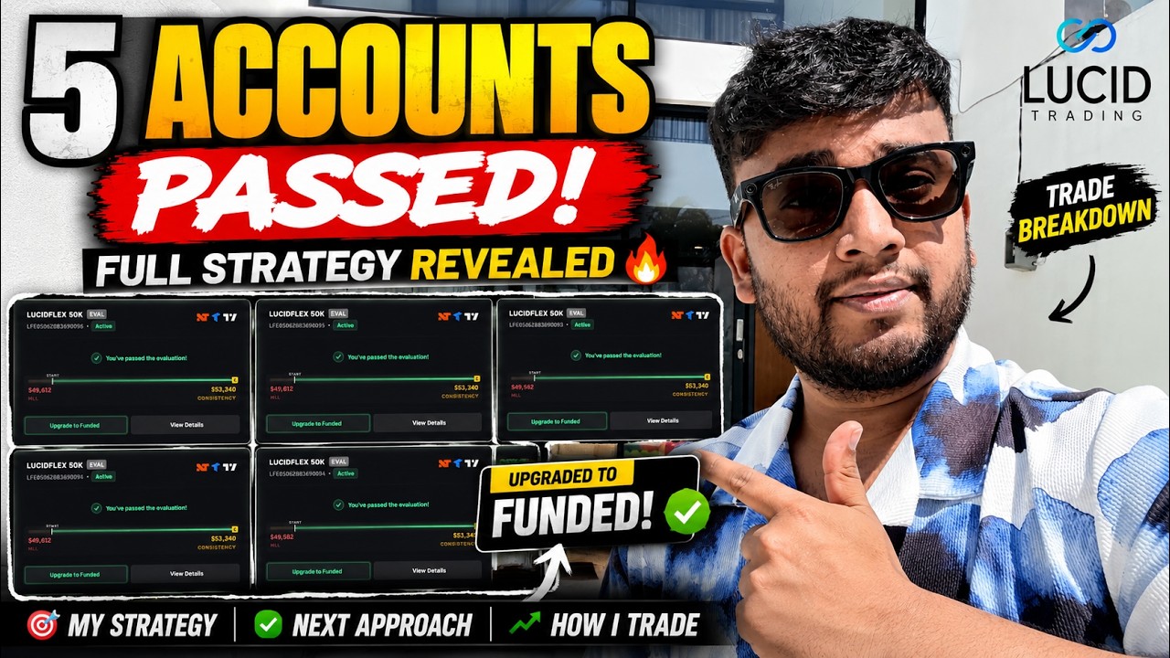 I Passed 5 &times; $50K Lucid Trading Accounts in 2 Days! (Full Strategy + Every Trade Explained)