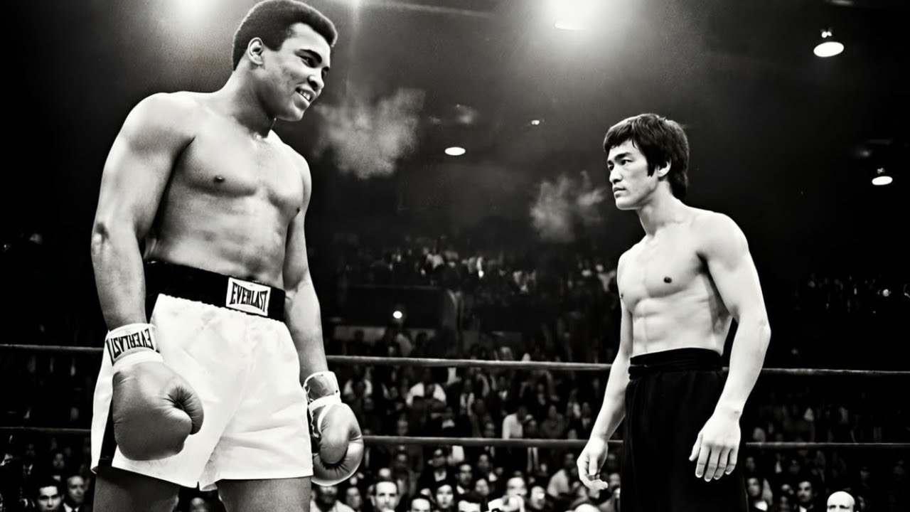 Bruce Lee was called to the ring by Muhammad Ali, said “hit me” and 7 seconds later made history