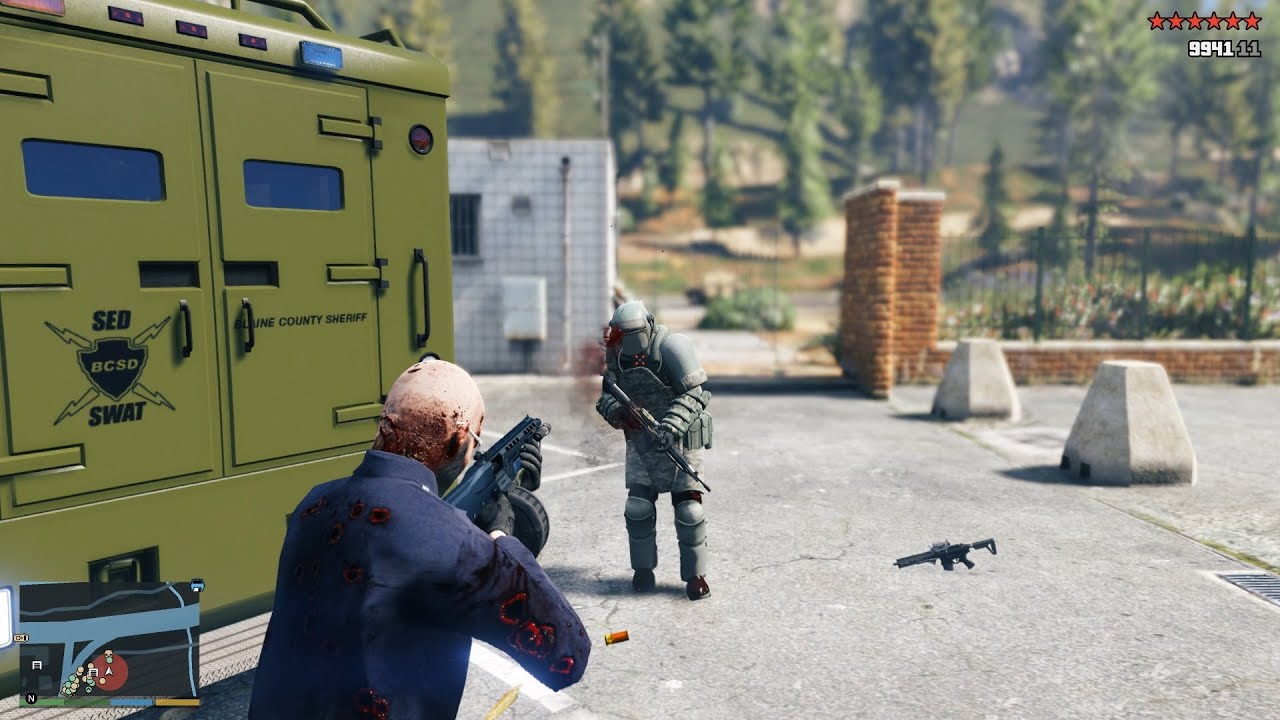GTA 5 - Paleto Bay Massacre + Crazy Shootout and 10 Star Escape (RDE 4.1.2)