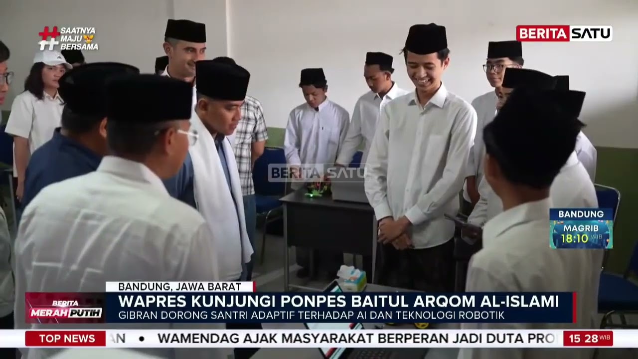 Wapres Tinjau Ponpes Baitul Arqom Al-Islami Bandung Lihat Santri Belajar AI #Beritasatu