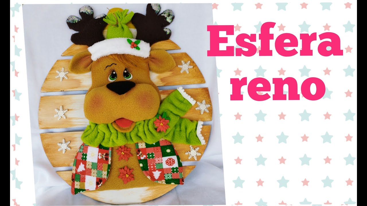 COMO HACER un reno en ESFERA de madera (MOLDES GRATIS)#manualidades #pasoapaso #navidad