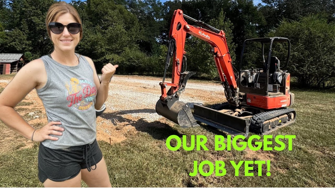 Our BIGGEST JOB yet... (Hauling rock and Excavator fun!!!)