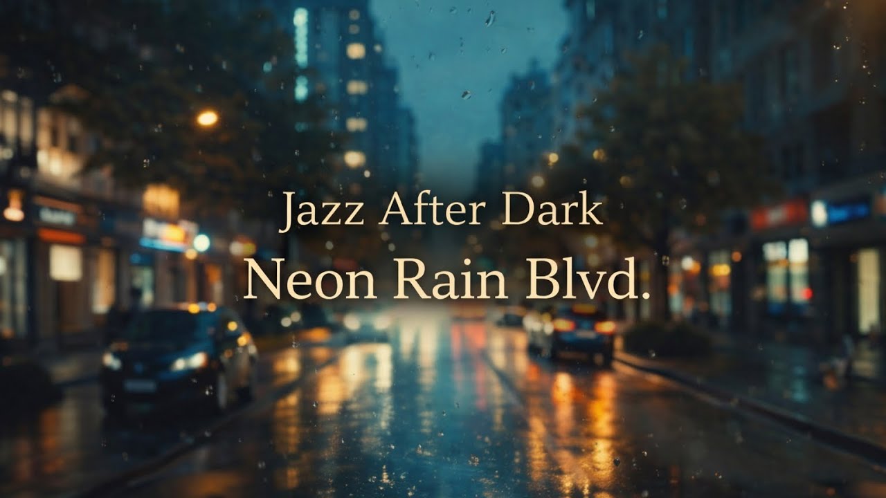Late Night Jazz with Rain 🌧️ | Neon Rain Boulevard