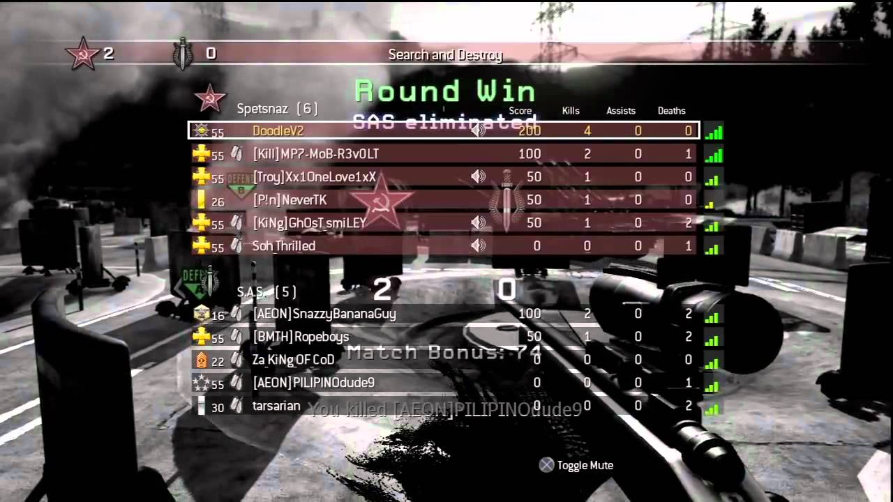 Triple Headshot Killcam w/ TRICKSHOT ON COD4