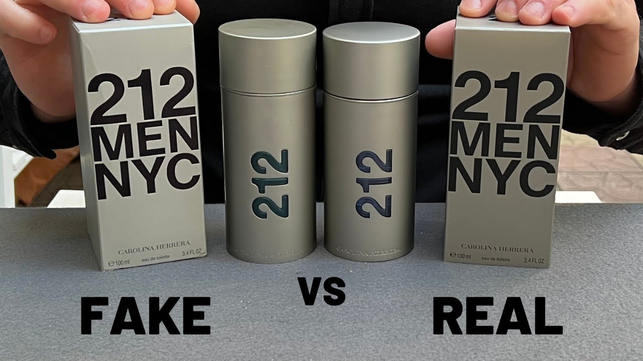 Fake vs Real Carolina Herrera 212 NYC Men Perfume 100 ml