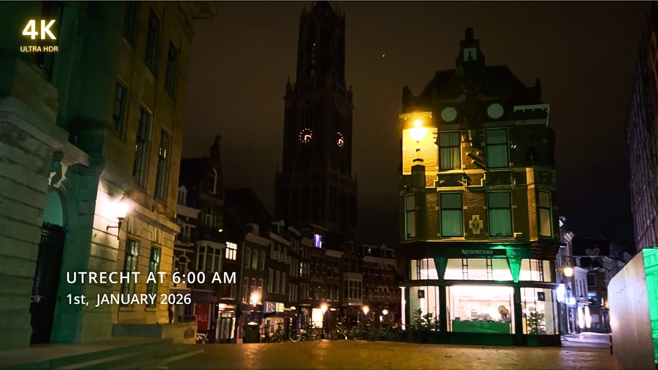 The Most Peaceful Morning in Utrecht 🇳🇱 | Frozen 4K Walking Tour | ASMR