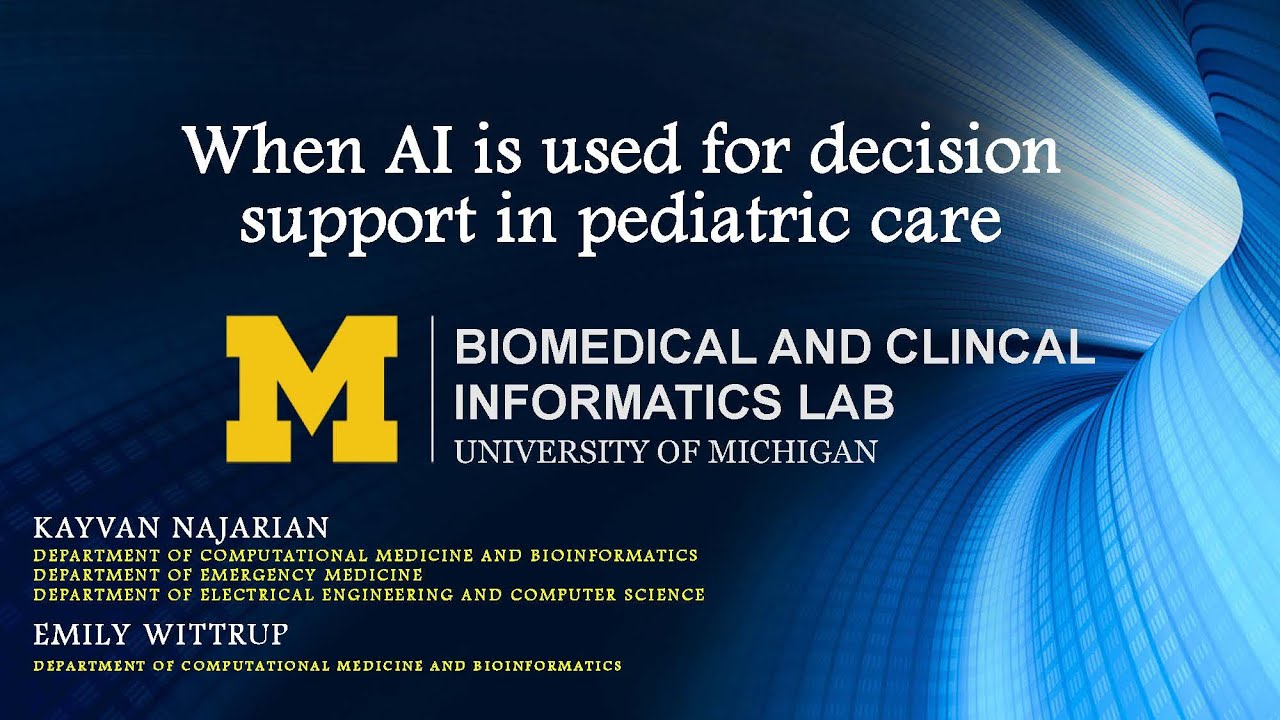 When AI is used for decision support in pediatric care