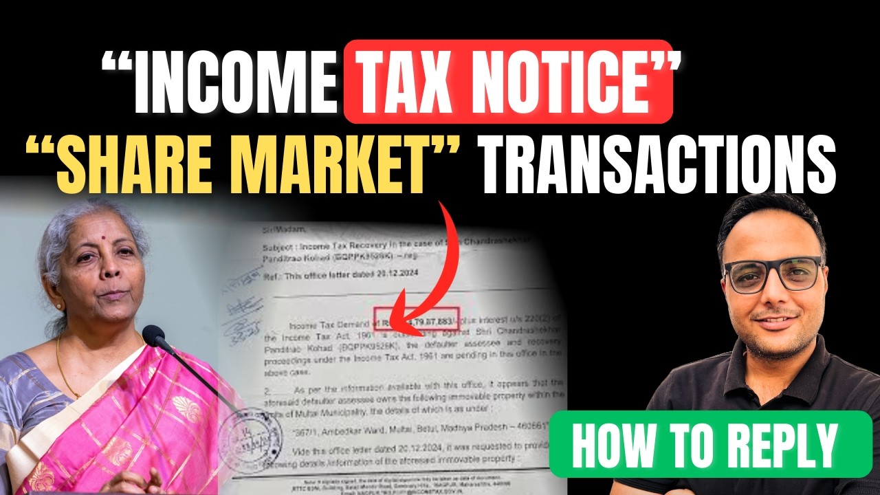 Income tax notice for share market transactions How to file appeal