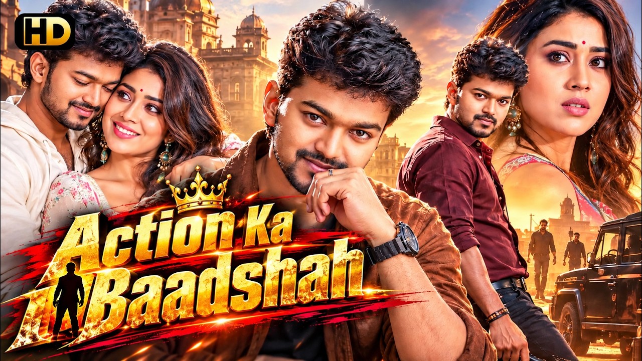 Thalapathy Vijay&rsquo;s (ACTION KA BAADSHAH) - South indian Action Hindi Dubbed Movie | Shriya Saran#love