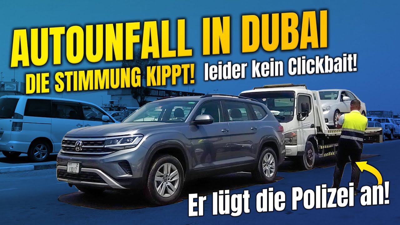 Autounfall in Dubai! NO POLICE I AM YOUR FRIEND! Unfallautos aus der Wüste! Was kostet Bushidos Bus?