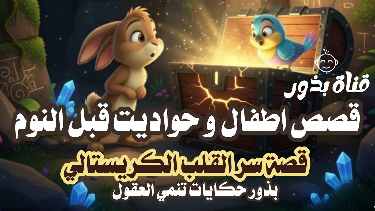 حواديت قبل النوم للأطفال وقصص اطفال  (قصة سر القلب الكريستالي ) قصة تعليمية هادفة