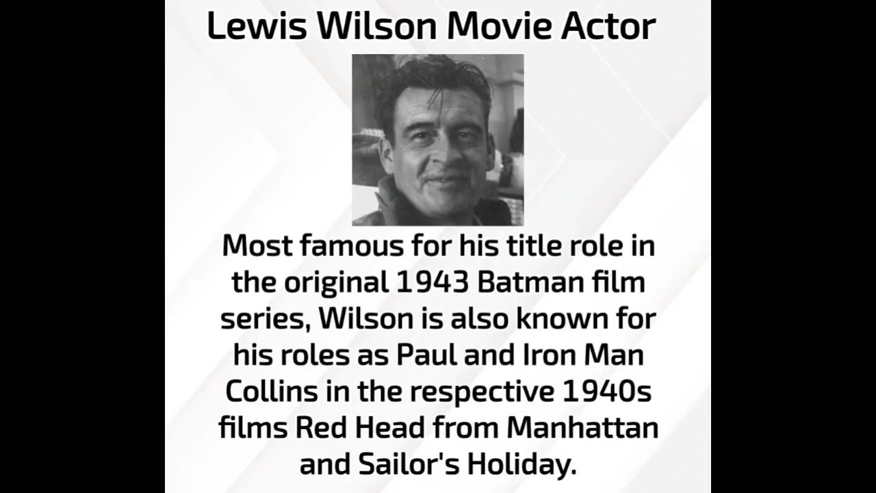 Happy birthday Lewis Wilson gone but not forgotten 