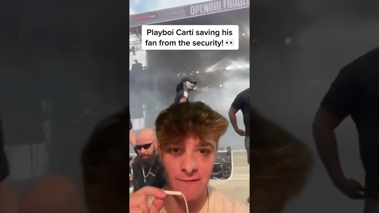 playboy carti kisses fan at concert