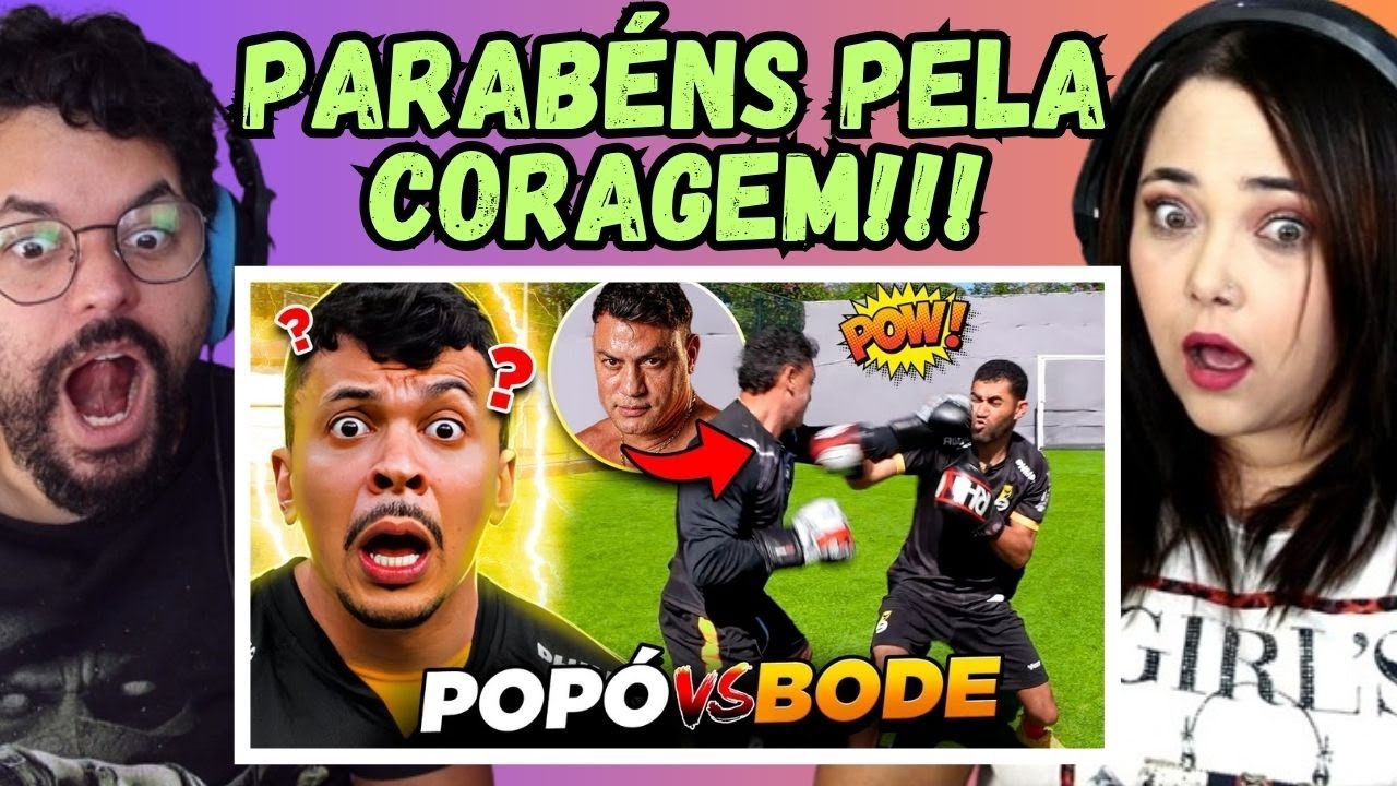 BODE DESAFIOU O POPÓ NA LUTA KKKKKKKKKK INACREDITÁVEL 😱😱😂 Reversão // REACT