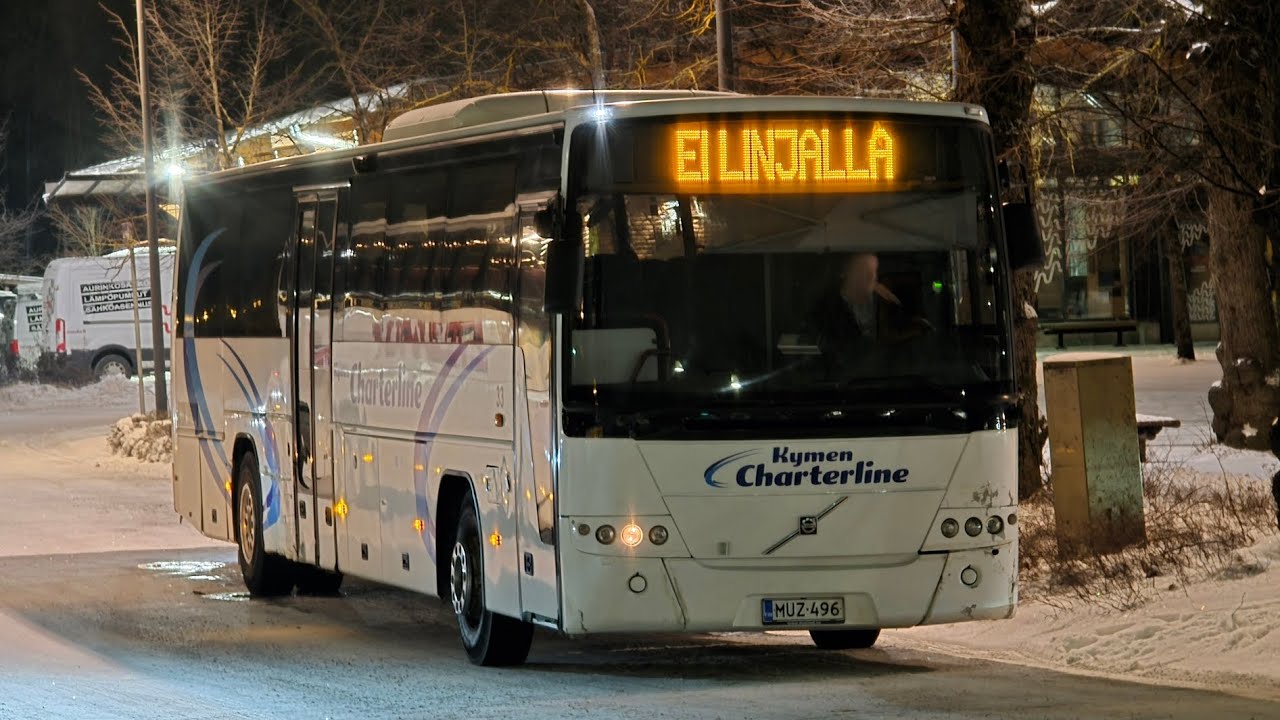 Kymen Charterline 33 Volvo 8700 B12B @ Jouko bus line 100 in Lappeenranta, Finland