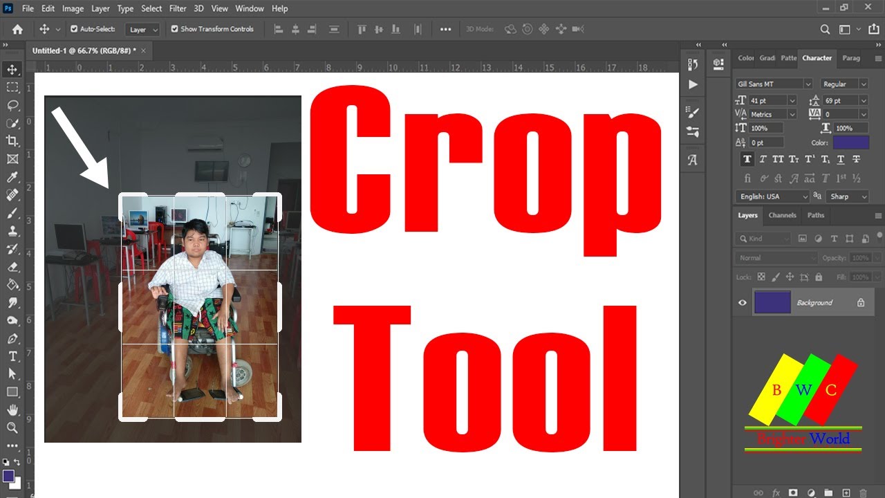 Crop Tool ကို မှန်ကန်အောင် သုံးတတ်မှ ပုံက ကြည့်ကောင်းမယ် How to use the Crop Tool in Photoshop