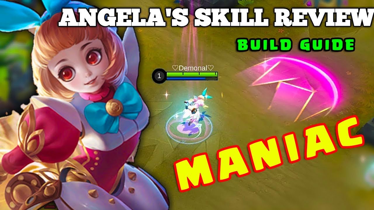 NEW HERO ANGELA MOBILE LEGENDS BUILD GUIDE TUTORIAL GAMEPLAY 1vs4 FIGHTING||MOBILE LEGENDS MANIAC