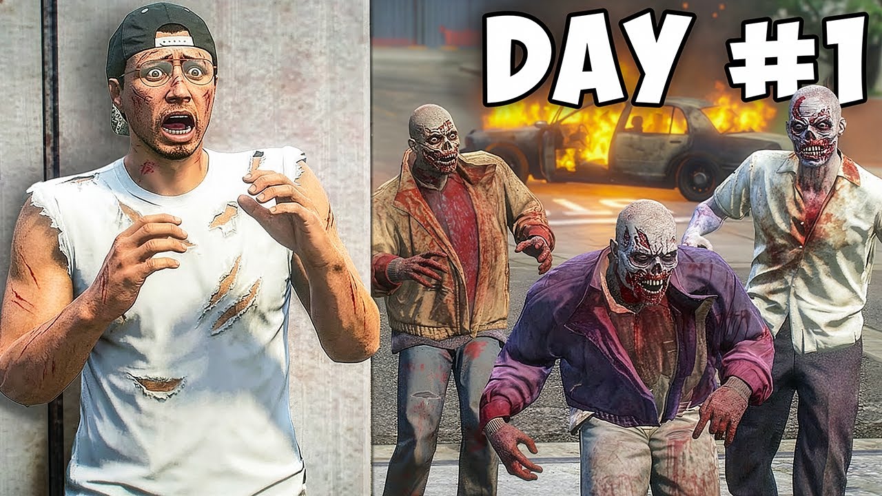 SURVIVING ZOMBIE APOCALYPSE SA GTA 5!
