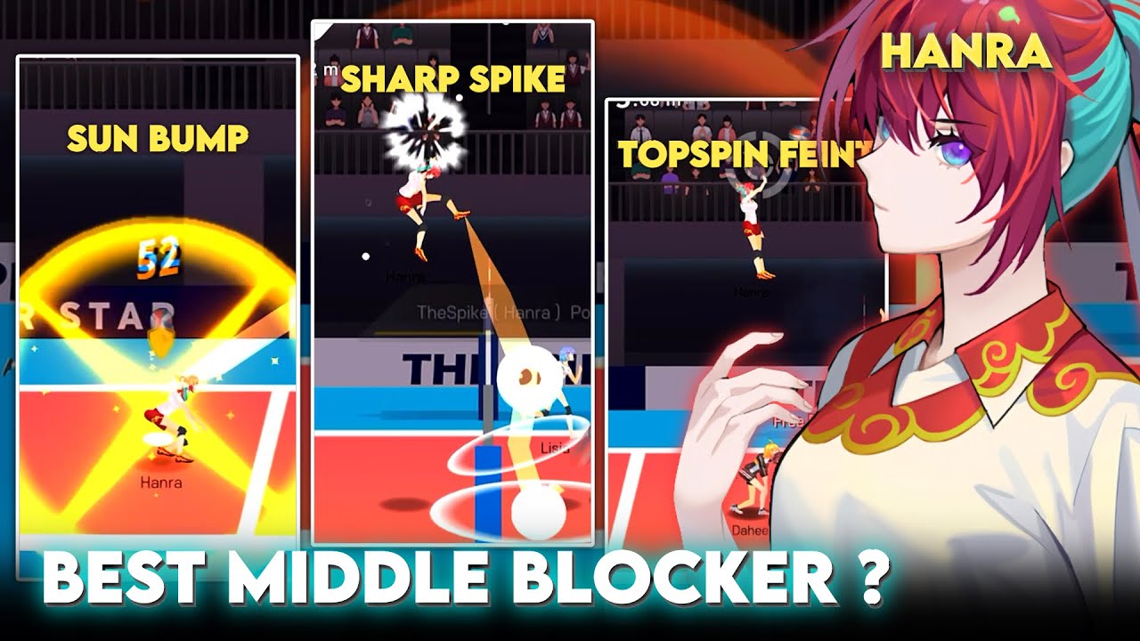 HANRA IS BEST MIDDLE BLOCKER ? !! The Spike Volleyball 3x3 !! The Spike 5.9.422