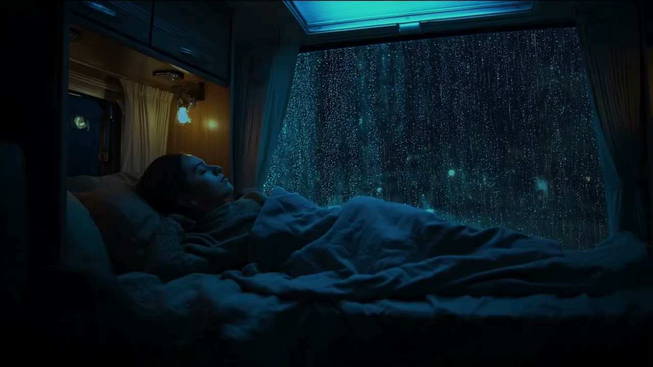 Rain Sounds in Car with Thunder to Fall Asleep Fast 🚗 Heavy Rain Sounds for Sleeping and Relaxation
