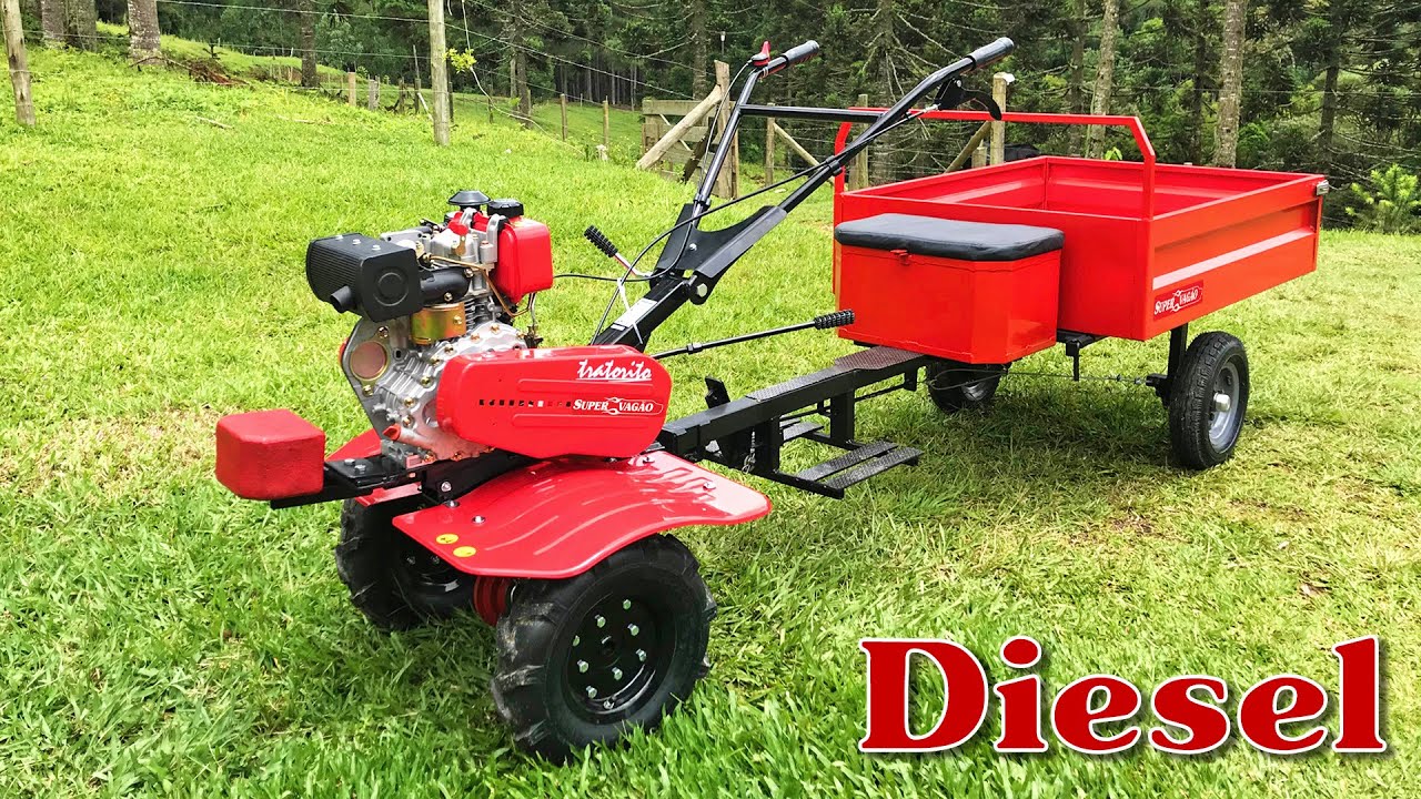 Tratorito Diesel com carreta