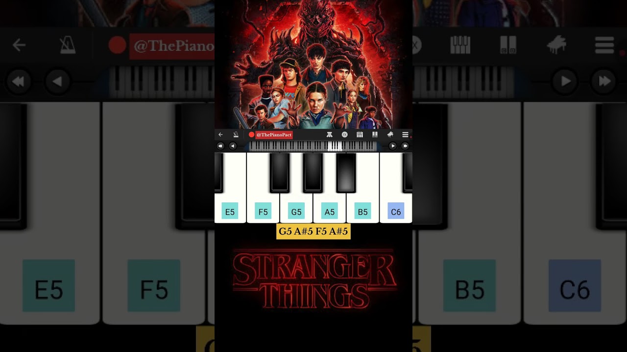 Stranger Things Theme Piano Short 🎹 Upside Down Vibes 