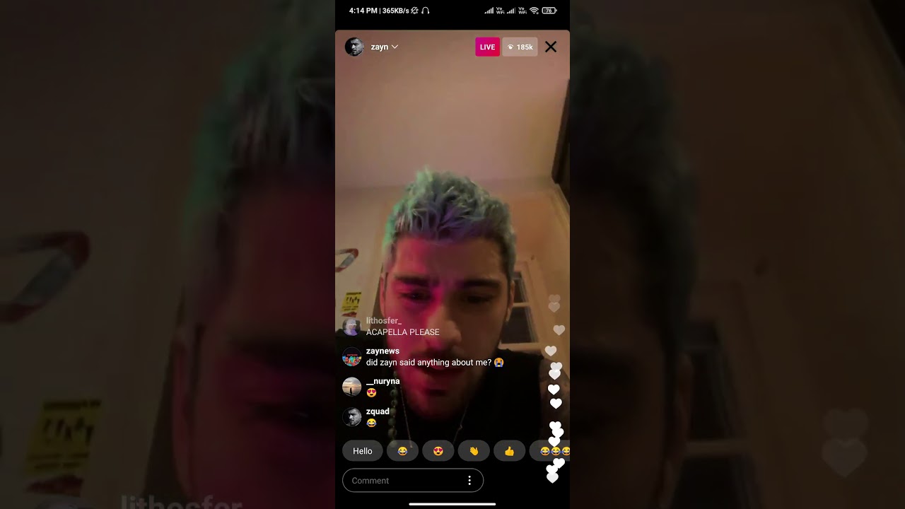 zayn Instagram live // zayn // zayn malik // zayn vibez //nobody is litening // zayn let me // zquad