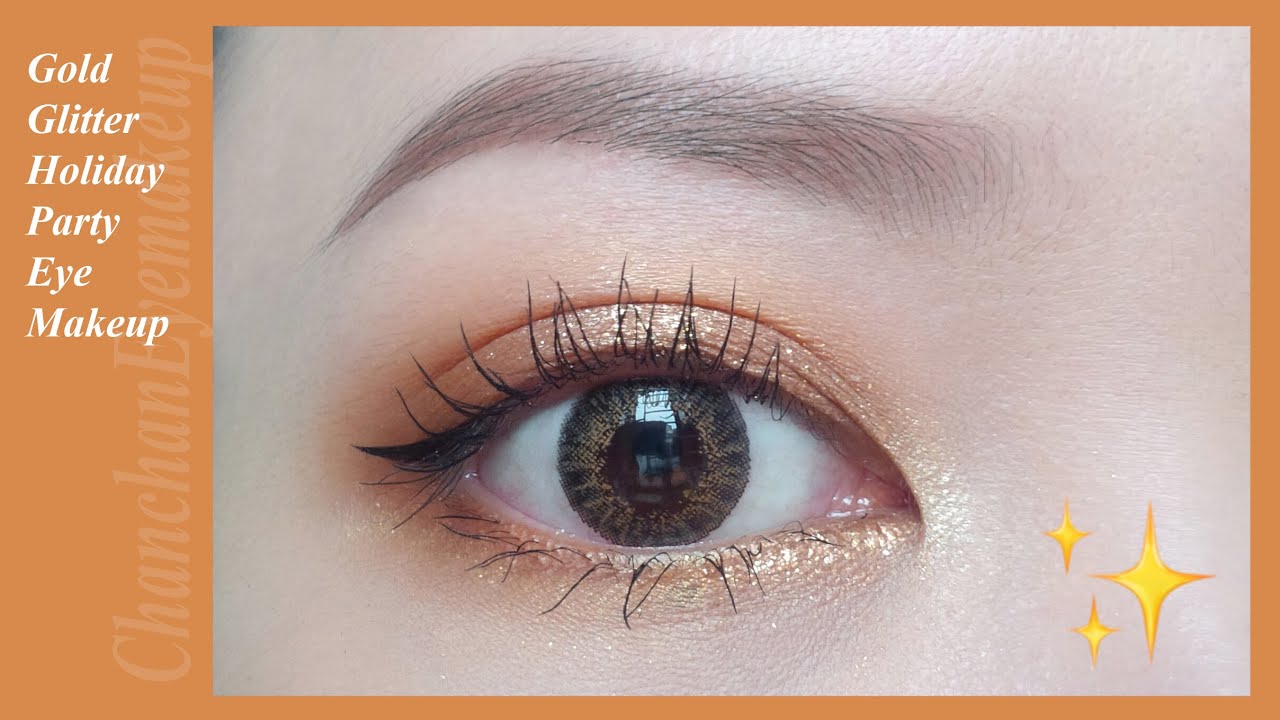 GOLD GLITTER HOLIDAY PARTY EYE MAKEUP | TRANG ĐIỂM MÀU VÀNG GOLD CHO MÙA LỄ HỘI | Chanchan Eyemakeup