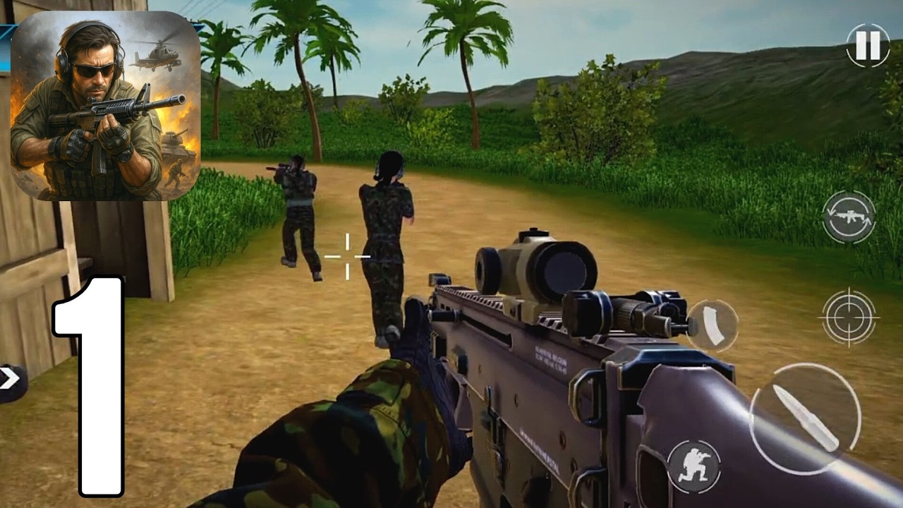 Black Strike - Gameplay Walkthrough Part 1 - Operation Silent Impact (ios,Android)