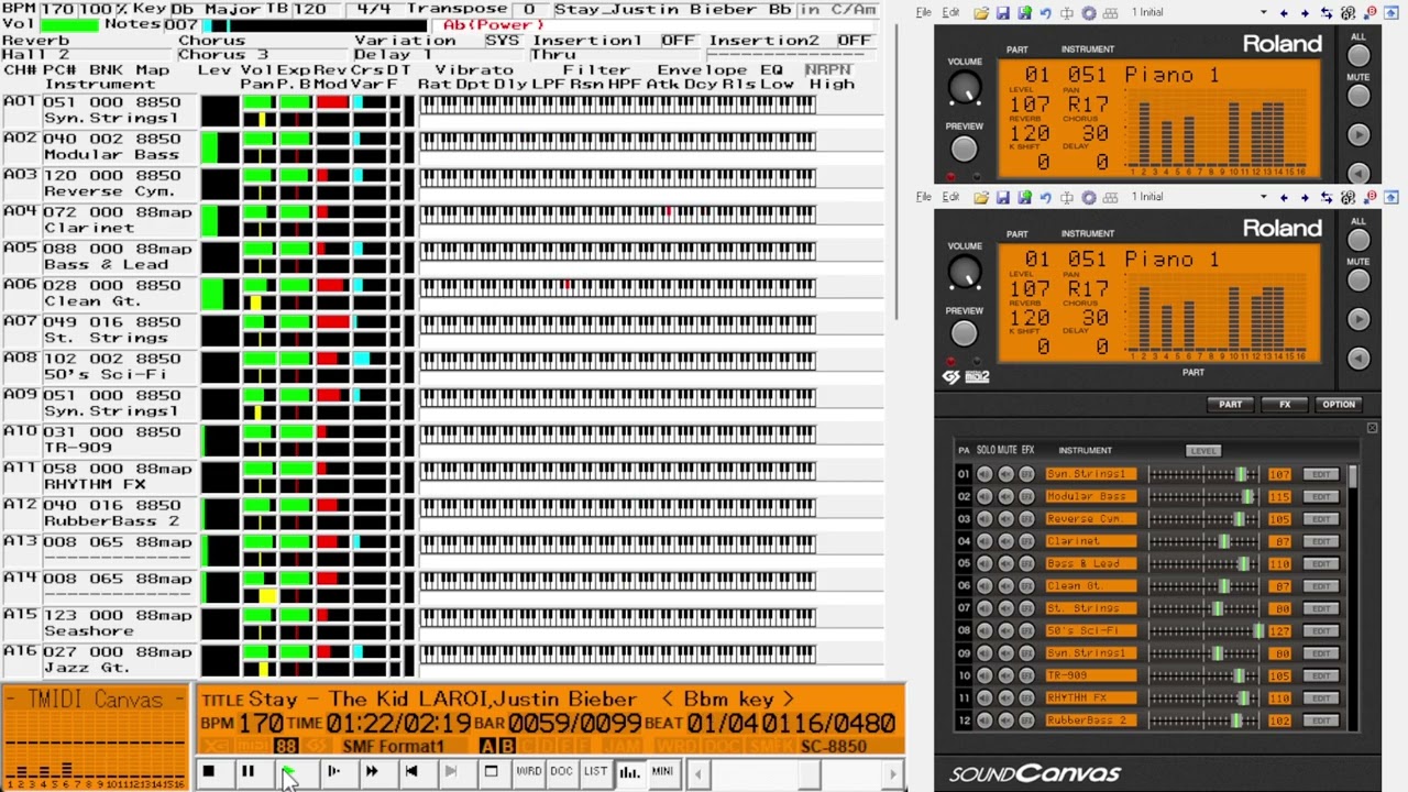 【 MIDI 】  The Kid LAROI, Justin Bieber - STAY     Bbm key   midi伴奏