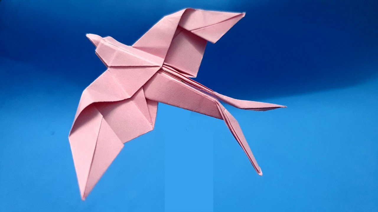 Origami Gấp Con Chim Én - Swallow (Mindaugas Cesnavicius)