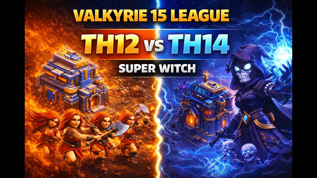 TH12 vs TH14 | Valkyrie 15 League | TH12 ranked attacks