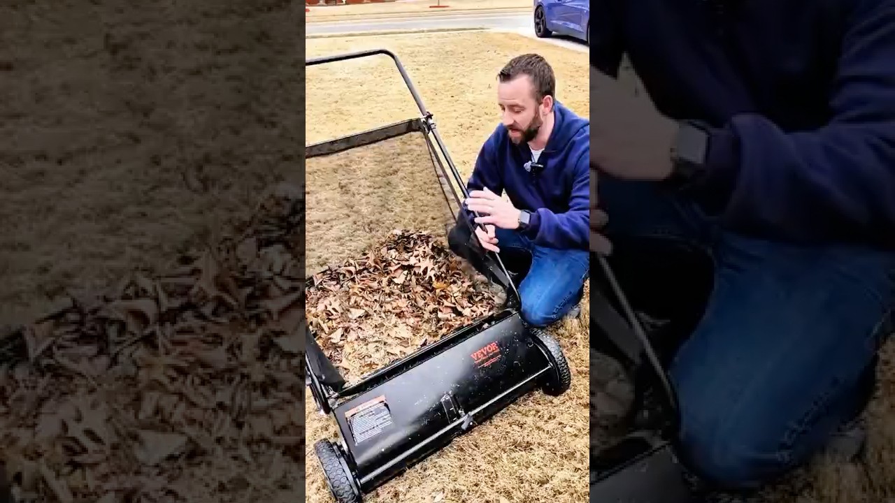 This Lawn Sweeper Is a Game Changer! 🍃 | VEVOR 26'' Push Sweeper Review
