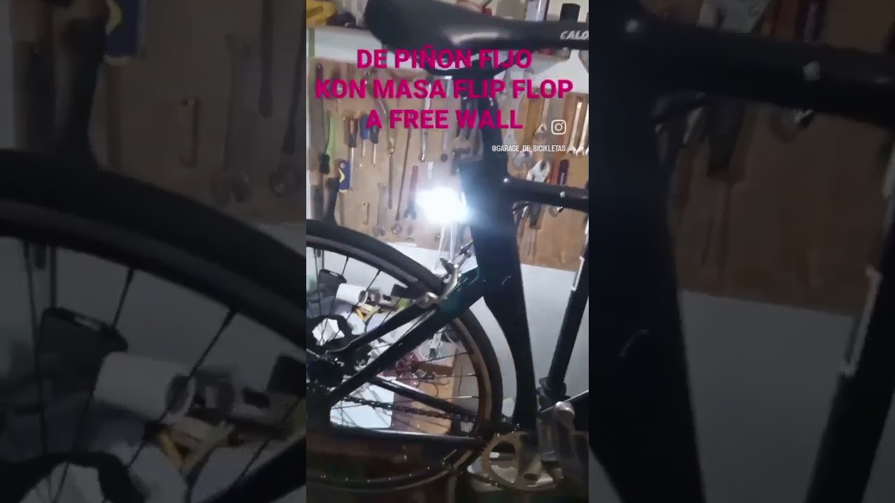 de piñón fijo Kon masa flip flop a freewall con n frenos al drop